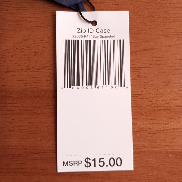 Vera Bradley Zip ID Case Star Spangled - Picture 3 of 3